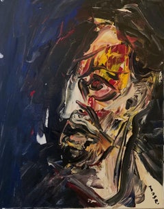 "Untitled" Contemporary Expressionist Self-Portrait by Masri