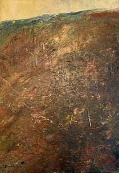 "Campos serenos" Óleo sobre lienzo Paisaje expresionista abstracto contemporáneo