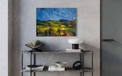 "The Colorful Florence" - Original Shattered Cubism Colorful Abstract Landscape