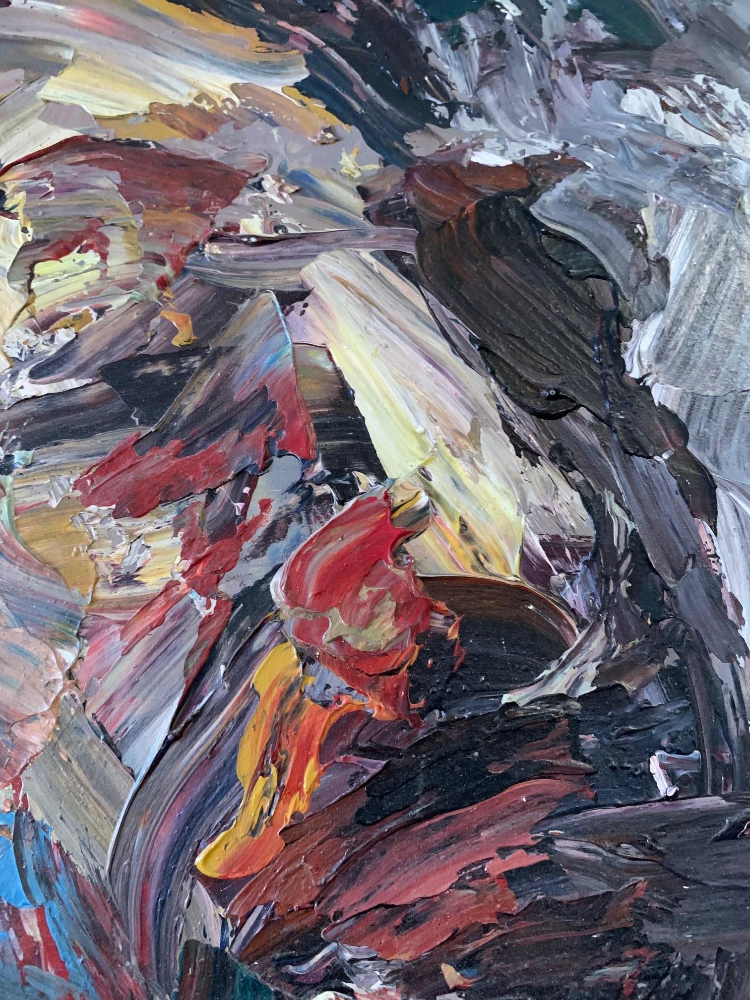 Untitled' Contemporary Abstract Expressionist Portrait by Masri - Painting de Masri Hayssam