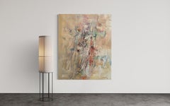 "Untitled" - Large Pastel and Earth Tone Contemporary Abstract Expressionism