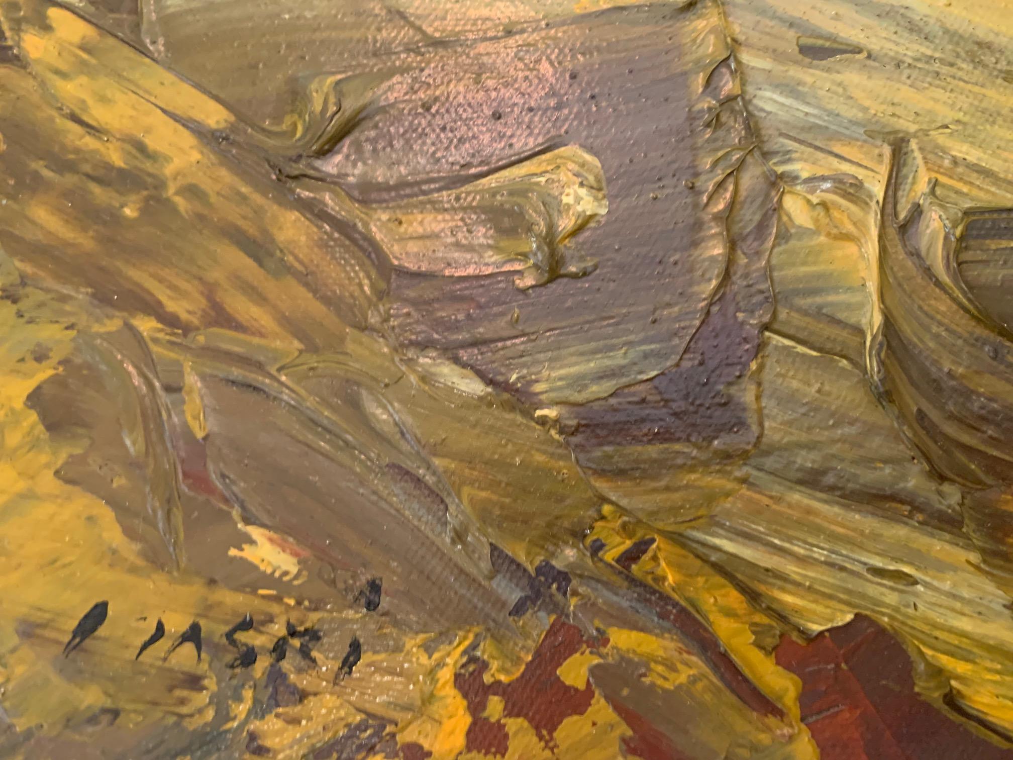 'Untitled ' oil on canvas by Masri - Landscape Art - Painting by Masri Hayssam