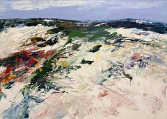 Paesaggio contemporaneo in tecnica mista "White Dunes" di Masri