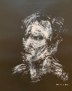 "self portrait-homage to Van Gogh" Oil on paper Original piece by Masri