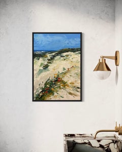 "White Sand by the Ocean" - Textured Impasto Landscape Artwork - Oil on Canvas
