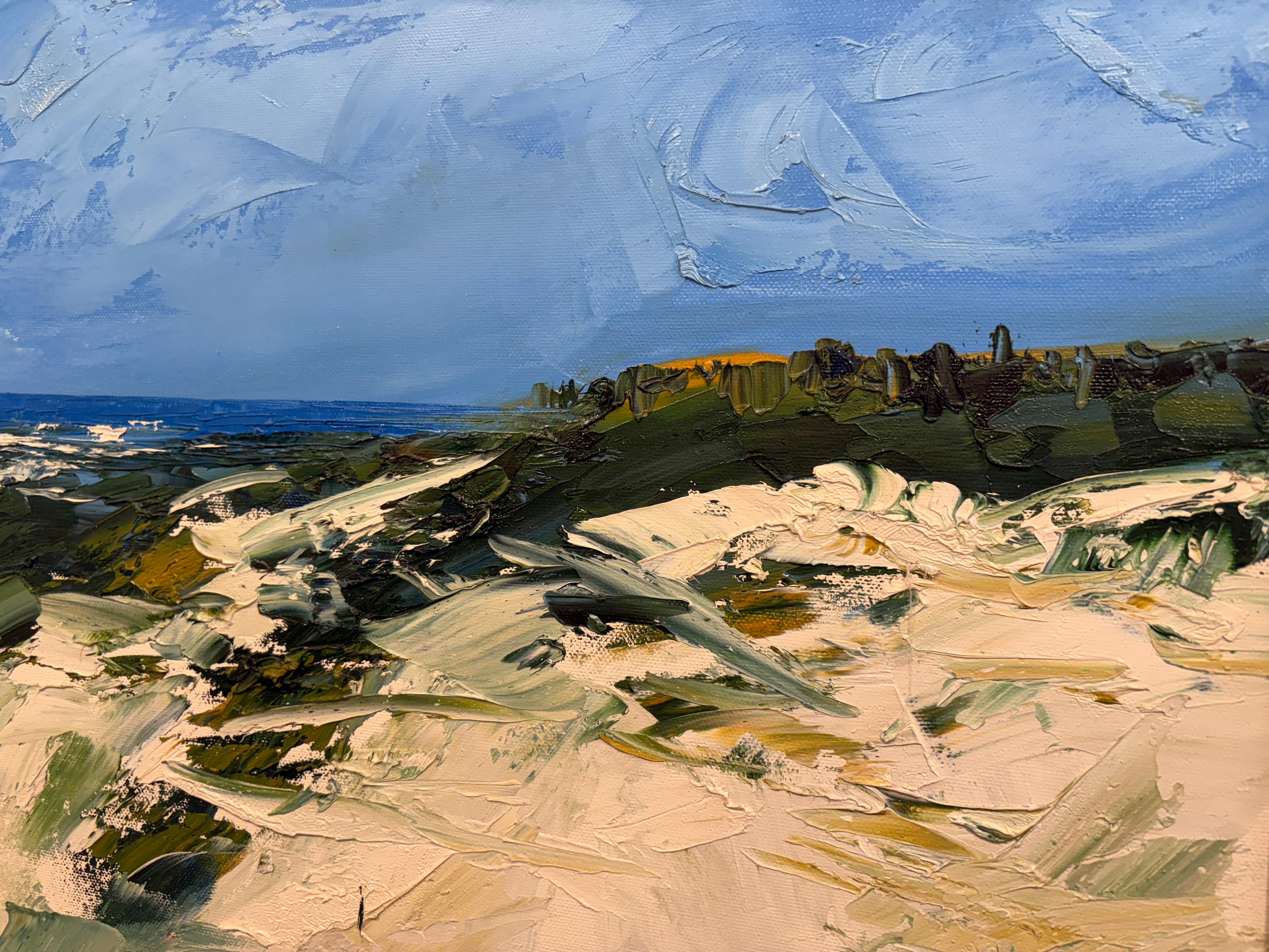 „White Sand By The Ocean“ Zeitgenössische, abstrakte Landschaft von Masri im Angebot 4