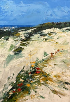 « White Sand By The Ocean » (Sable blanc par l'océan), paysage abstrait contemporain de Masri