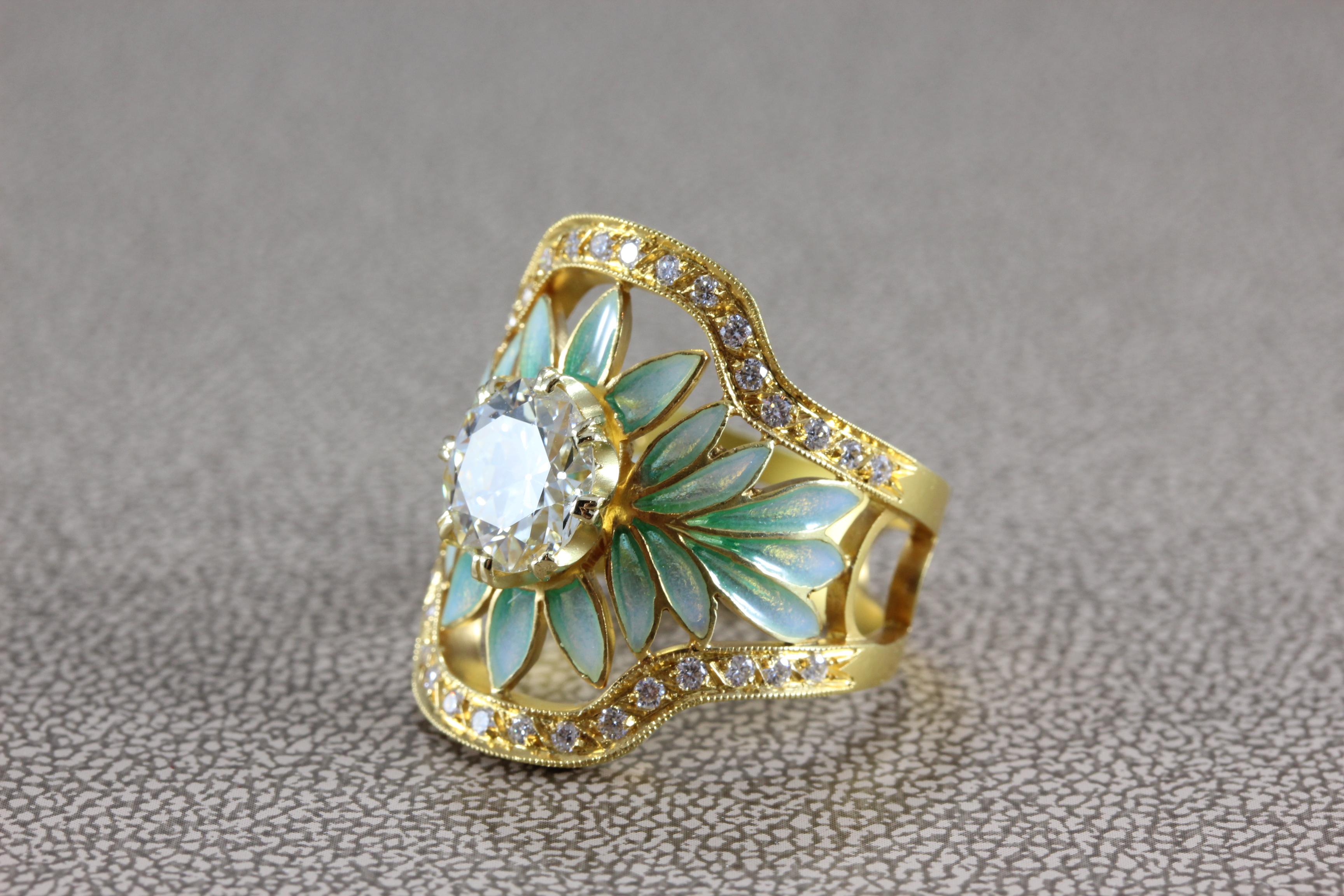 enamel engagement rings