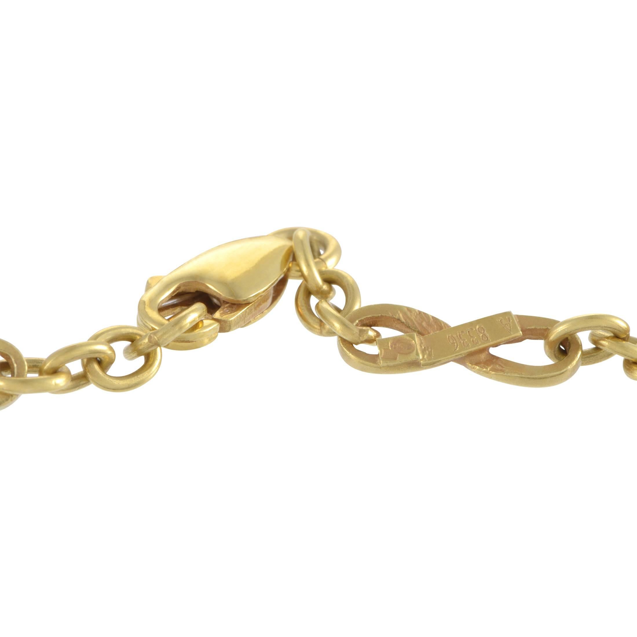 Women's Masriera Enameled 18 Karat Yellow Gold Necklace