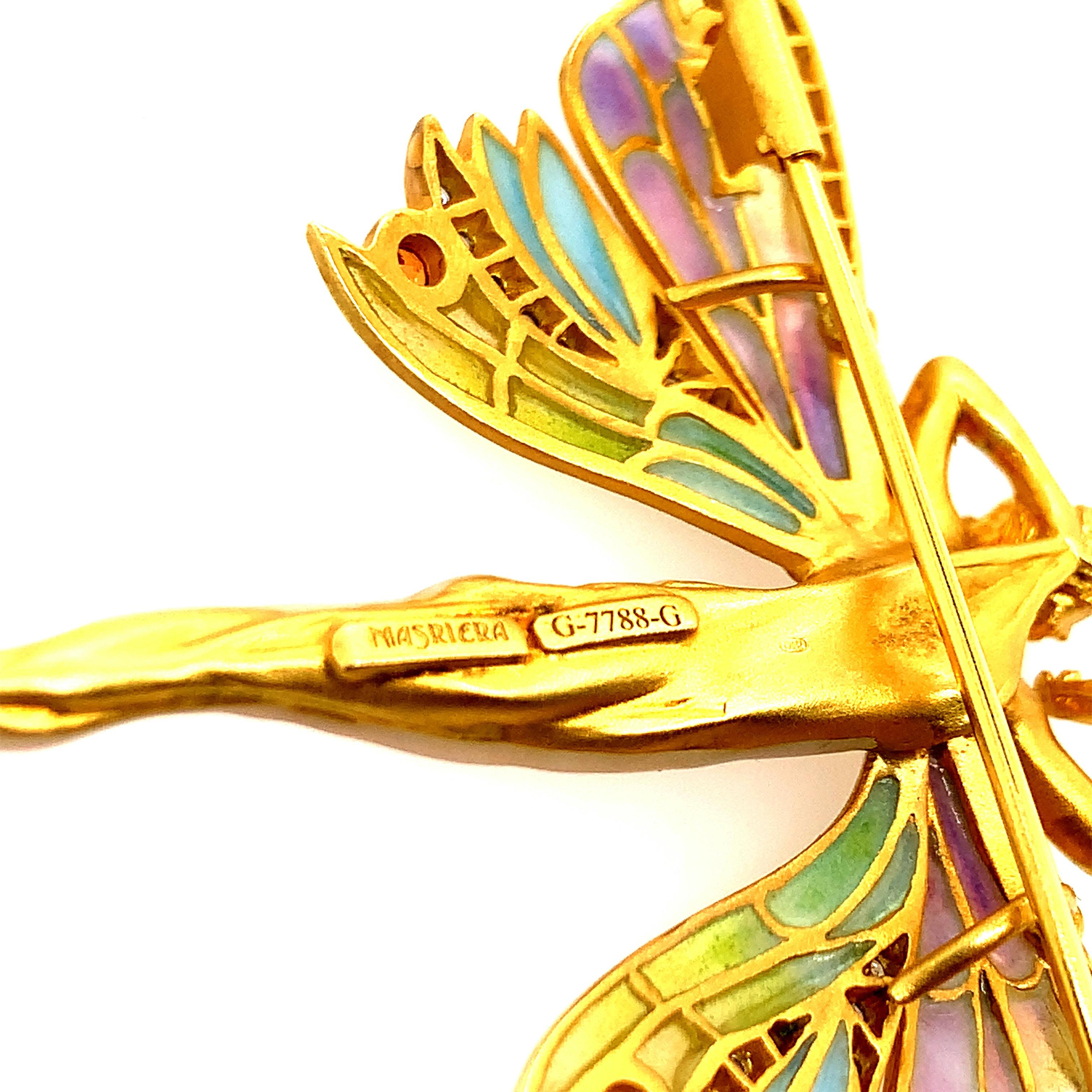 Art Nouveau Masriera Nymph Butterfly Brooch For Sale