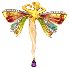 Masriera Broche papillon de nymphes