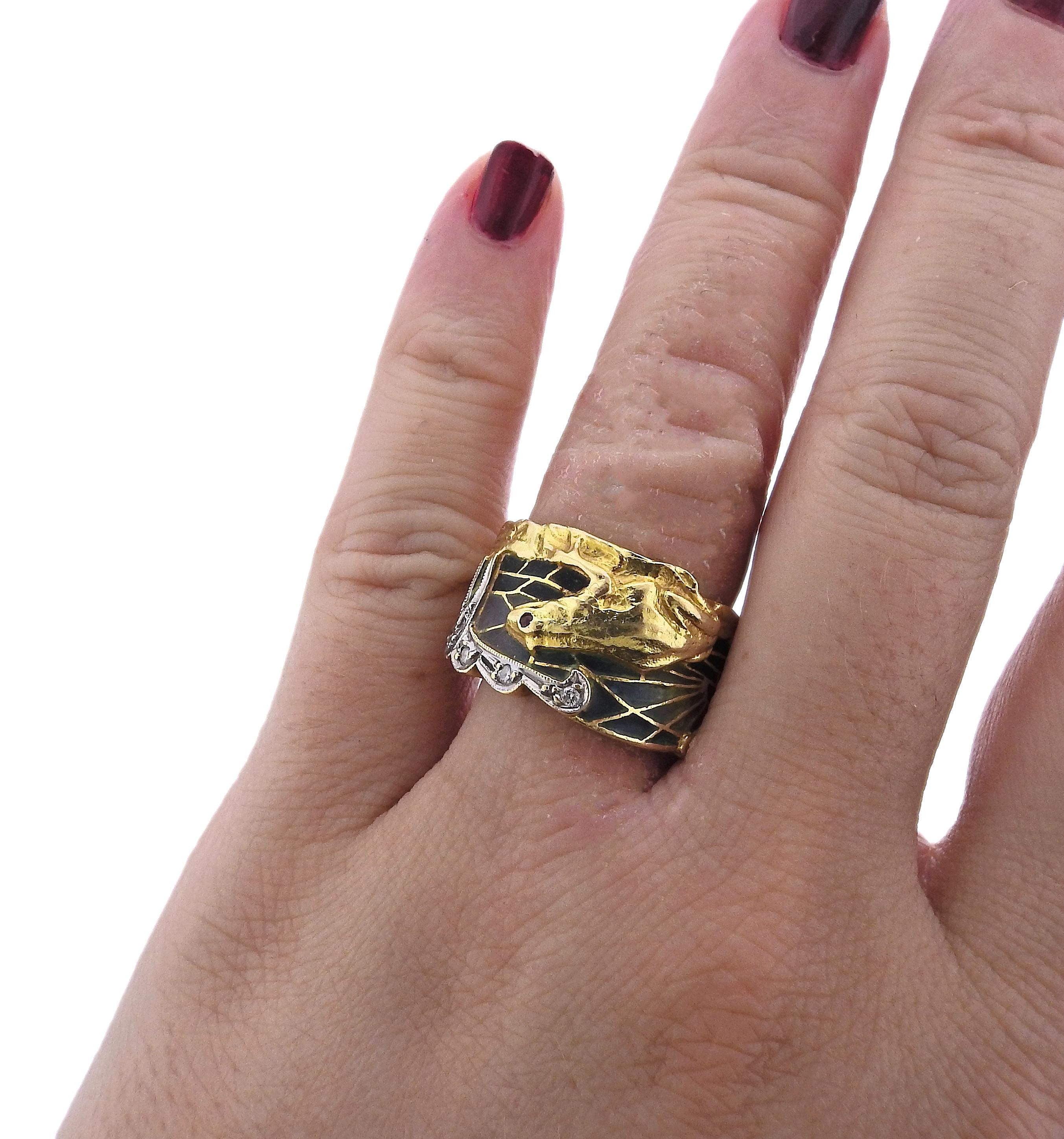 frog gold ring