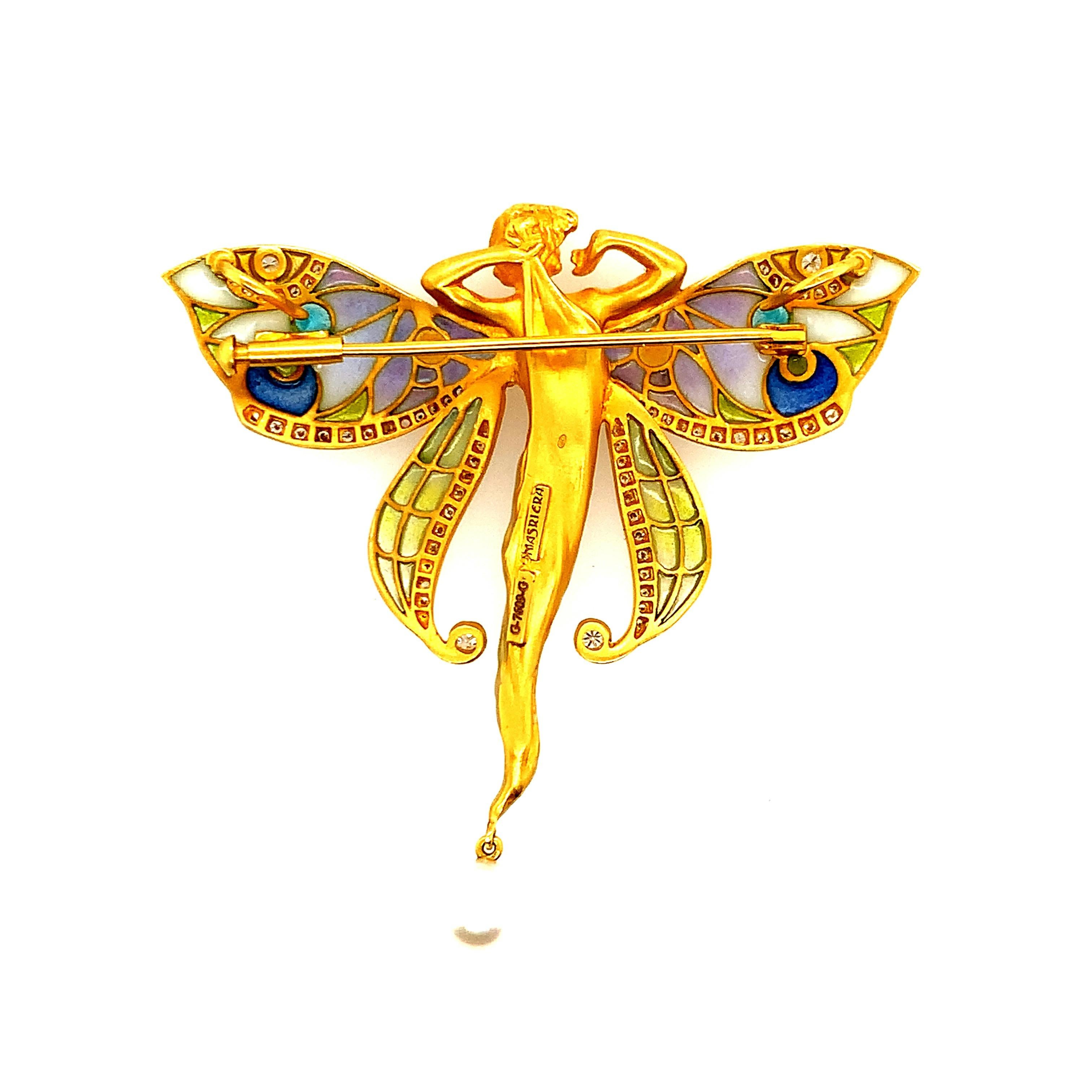 Spilla farfalla Masriera Purple Whisper In condizioni ottime in vendita a New York, NY