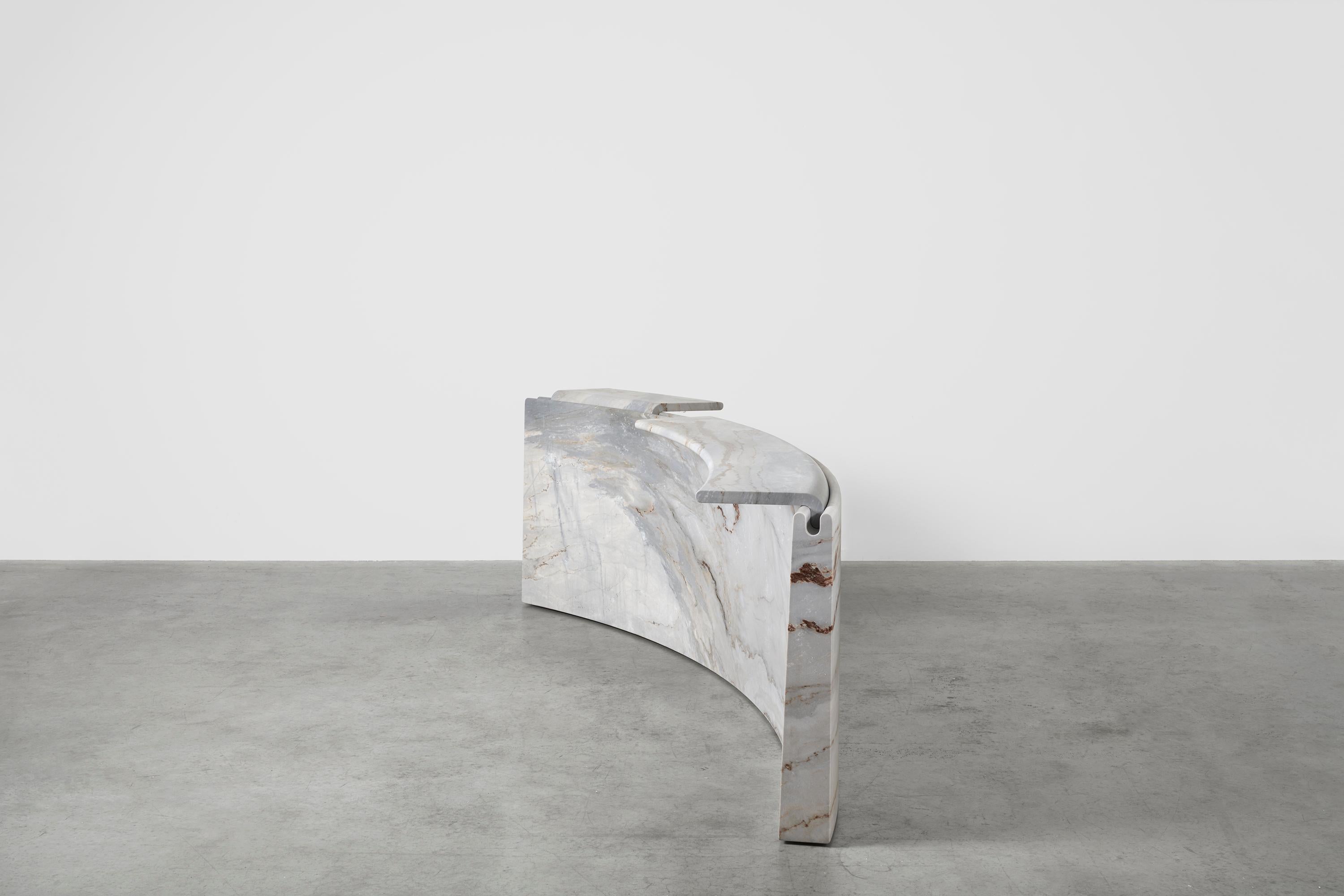 Marble Mass Large 'Config C' Bench by Agglomerati & Fred Ganim For Sale