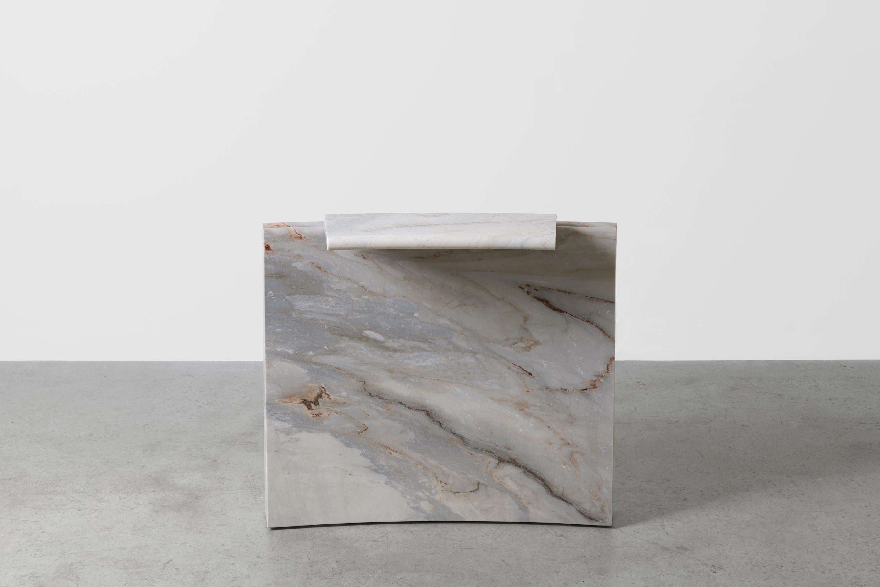 MASS small table by Agglomerati
Designed by Fred Ganim.
Unique piece.
Dimensions: D93 cm x W36 cm x H80 cm.
Materials: Marble Palissandro Bluette.
It Can be produced in several different sizes and a selection of other Italian