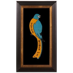 Antique Massachusetts "Blue Bird" Votes for Women Sign