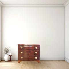 Massachusetts Mahogany Regency Bow Front Dresser, ca. 1800
