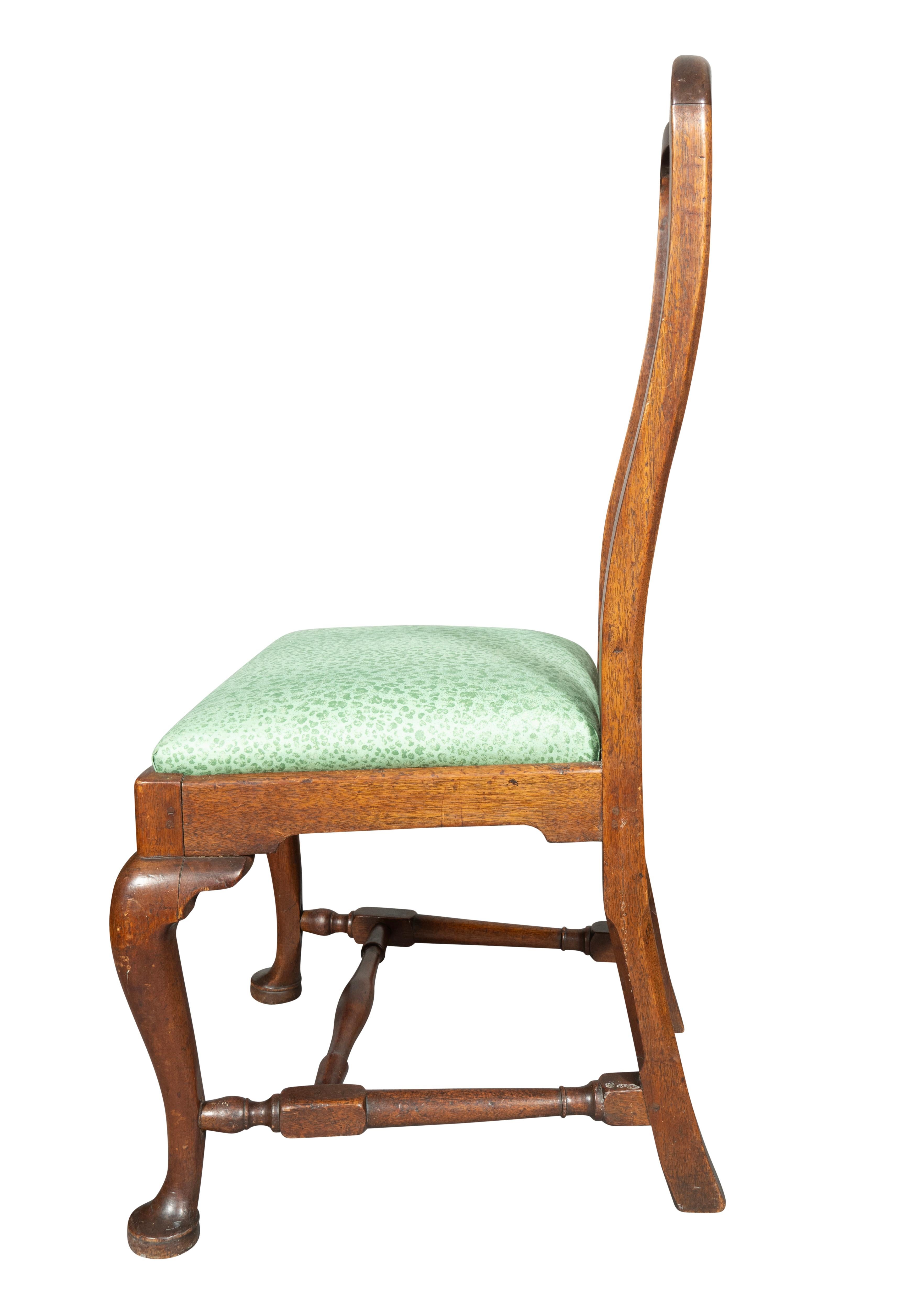 Massachusetts Queen Anne Walnut Side Chair For Sale 1