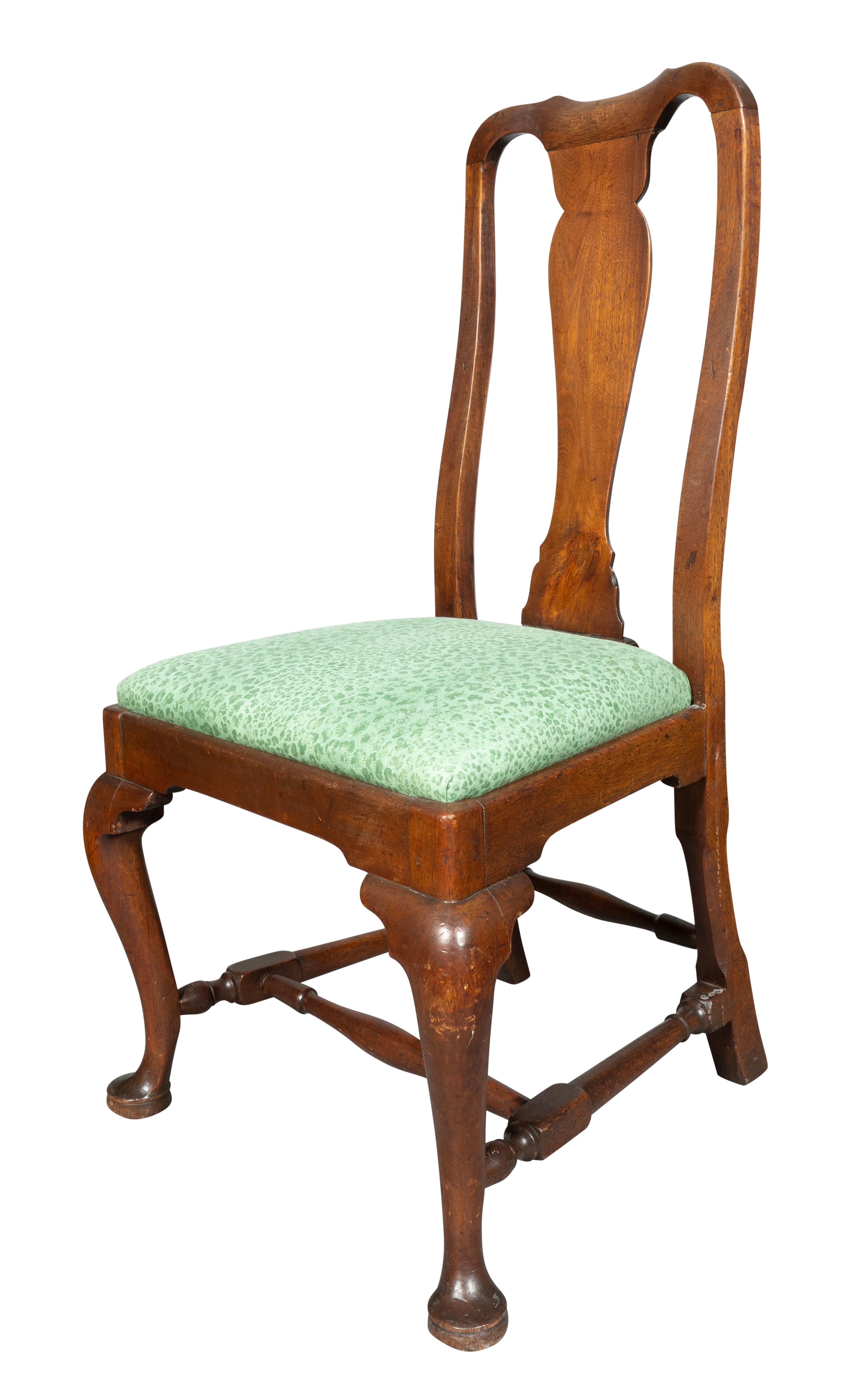 Massachusetts Queen Anne Walnut Side Chair For Sale 2