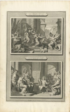 Massacre of the Innocents & Christ among the Doctors, Pieter Mortier, ca. 1700