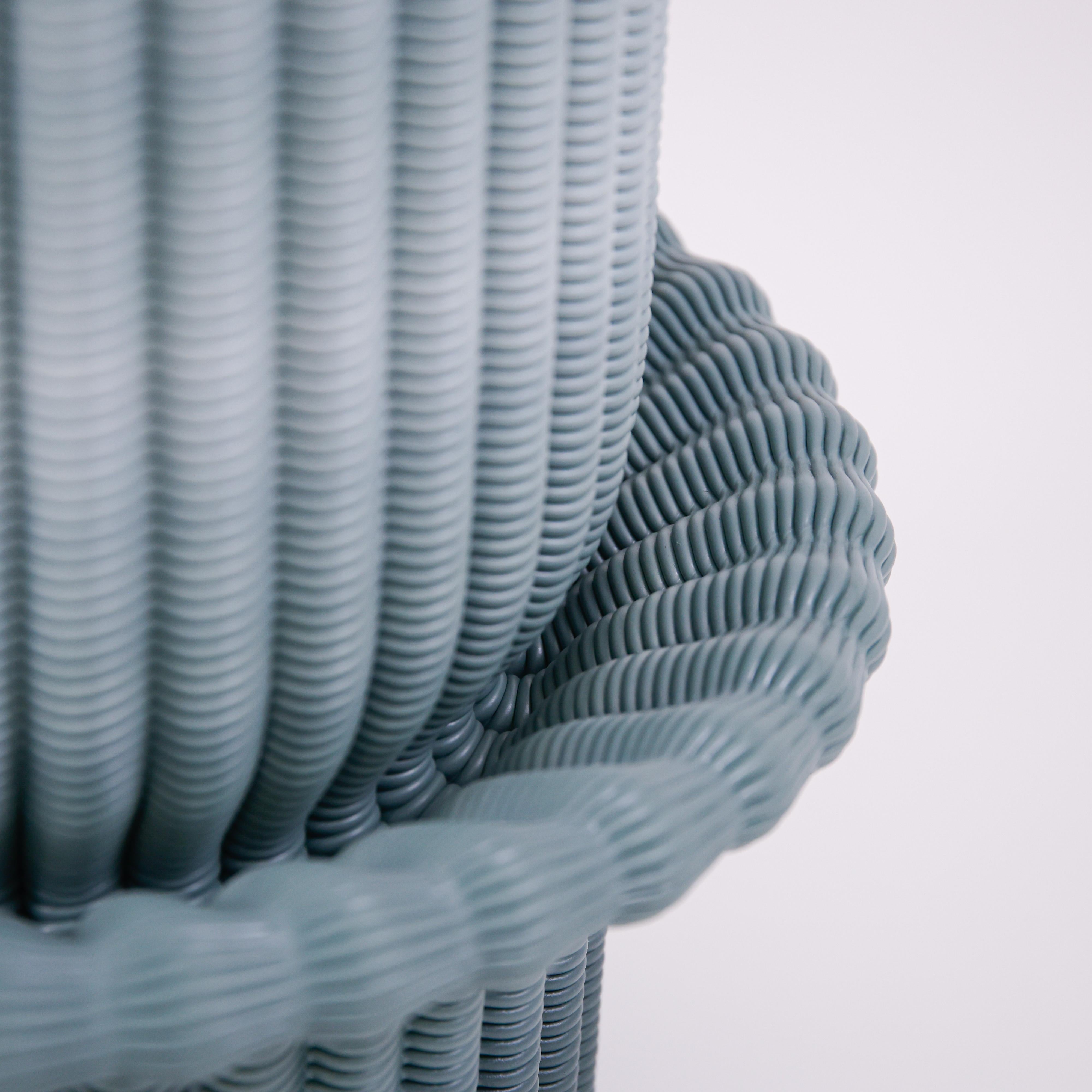 Barhocker „Massage“ 3D-Druck in Grün & Weiß Gradient aus recyceltem Kunststoff (Brasilianisch) im Angebot