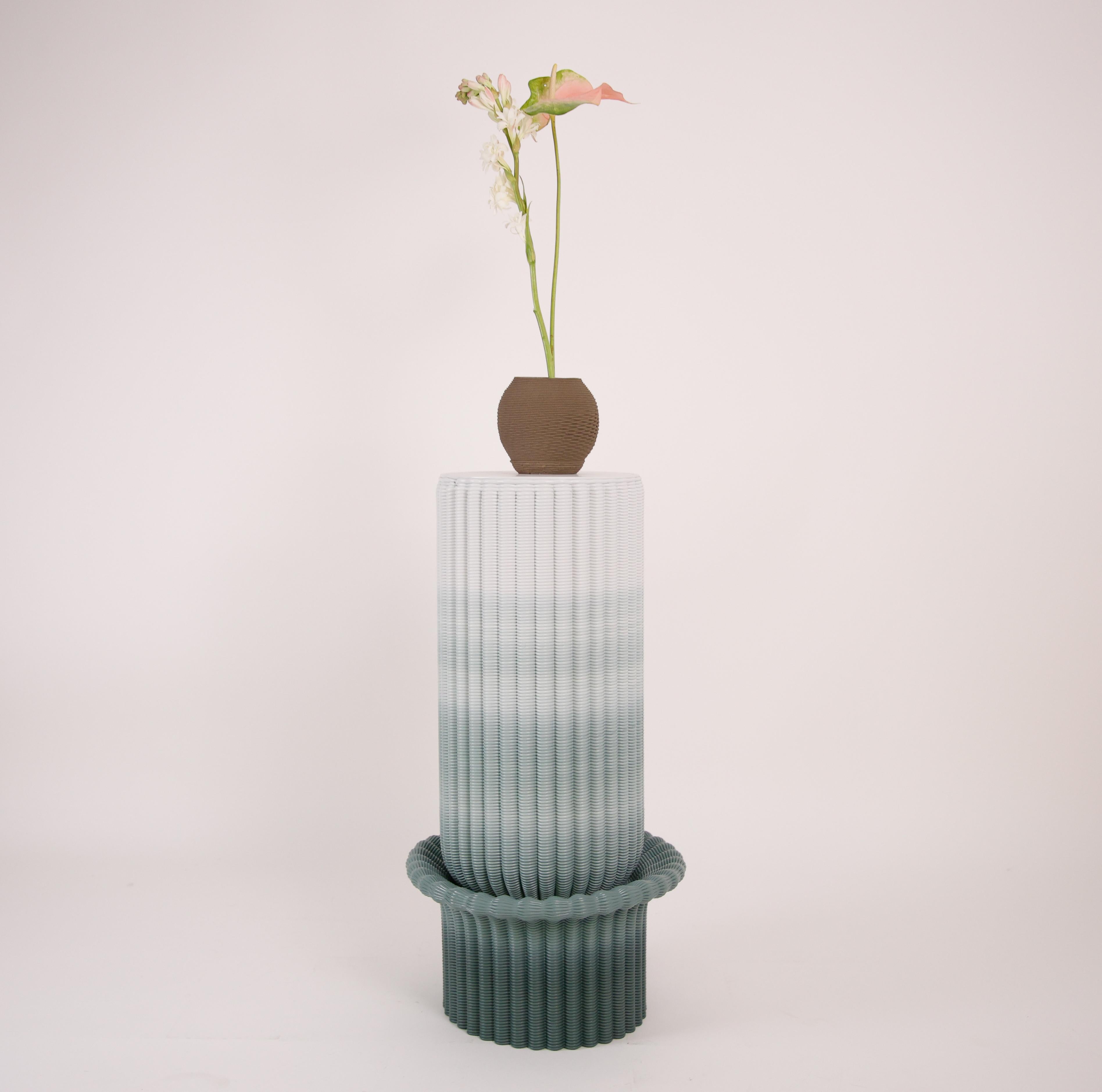 Barhocker „Massage“ 3D-Druck in Grün & Weiß Gradient aus recyceltem Kunststoff (Geformt) im Angebot