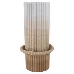 Barhocker „Massage“ 3D-Druck in ockerfarbenem und weißem Farbverlauf aus recyceltem Kunststoff