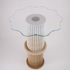 'Massage' Bistro Table 3D Printed in Green & White Gradient Recycled Plastic