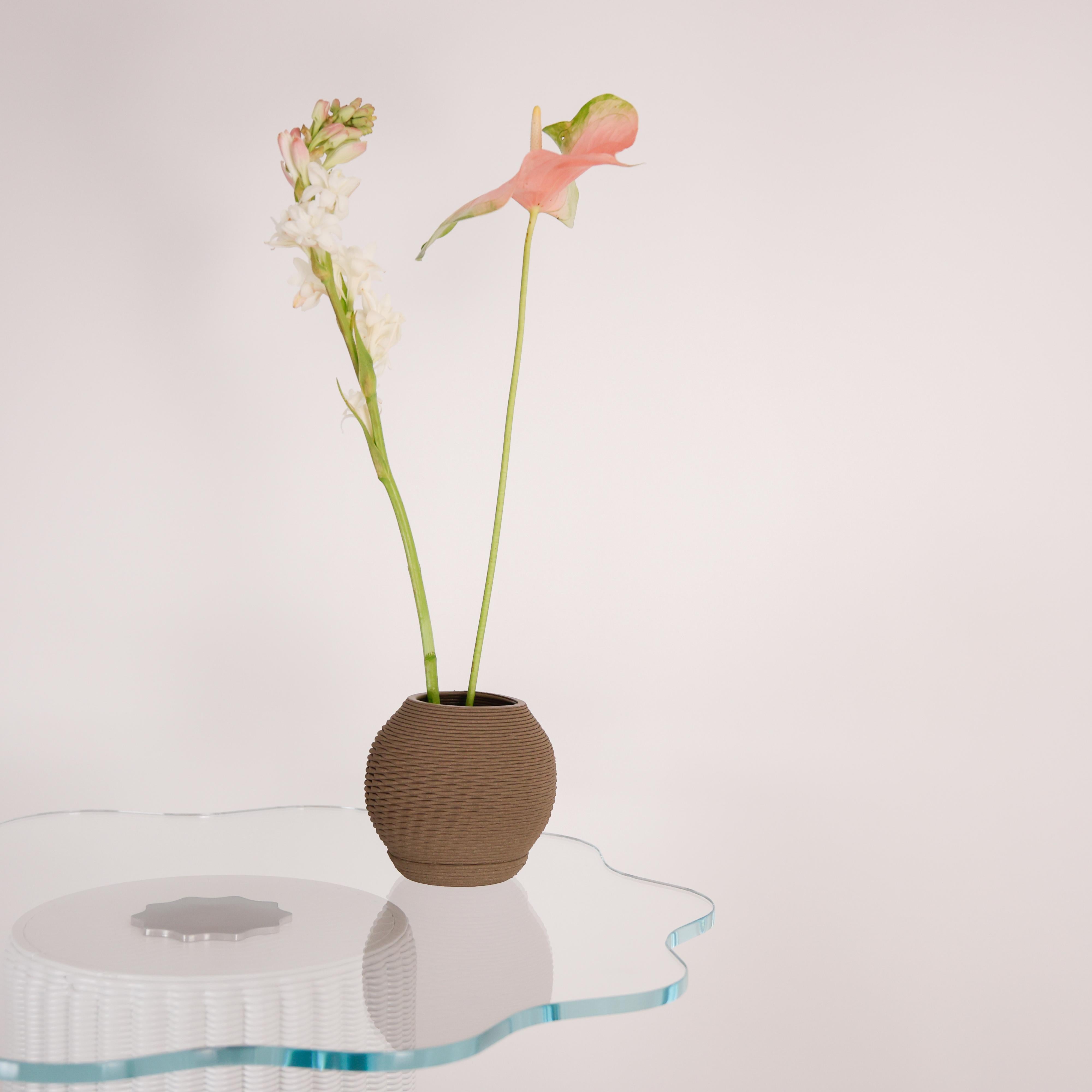 Brazilian 'Massage' Bistro Table 3D Printed in Green & White Gradient Recycled Plastic For Sale