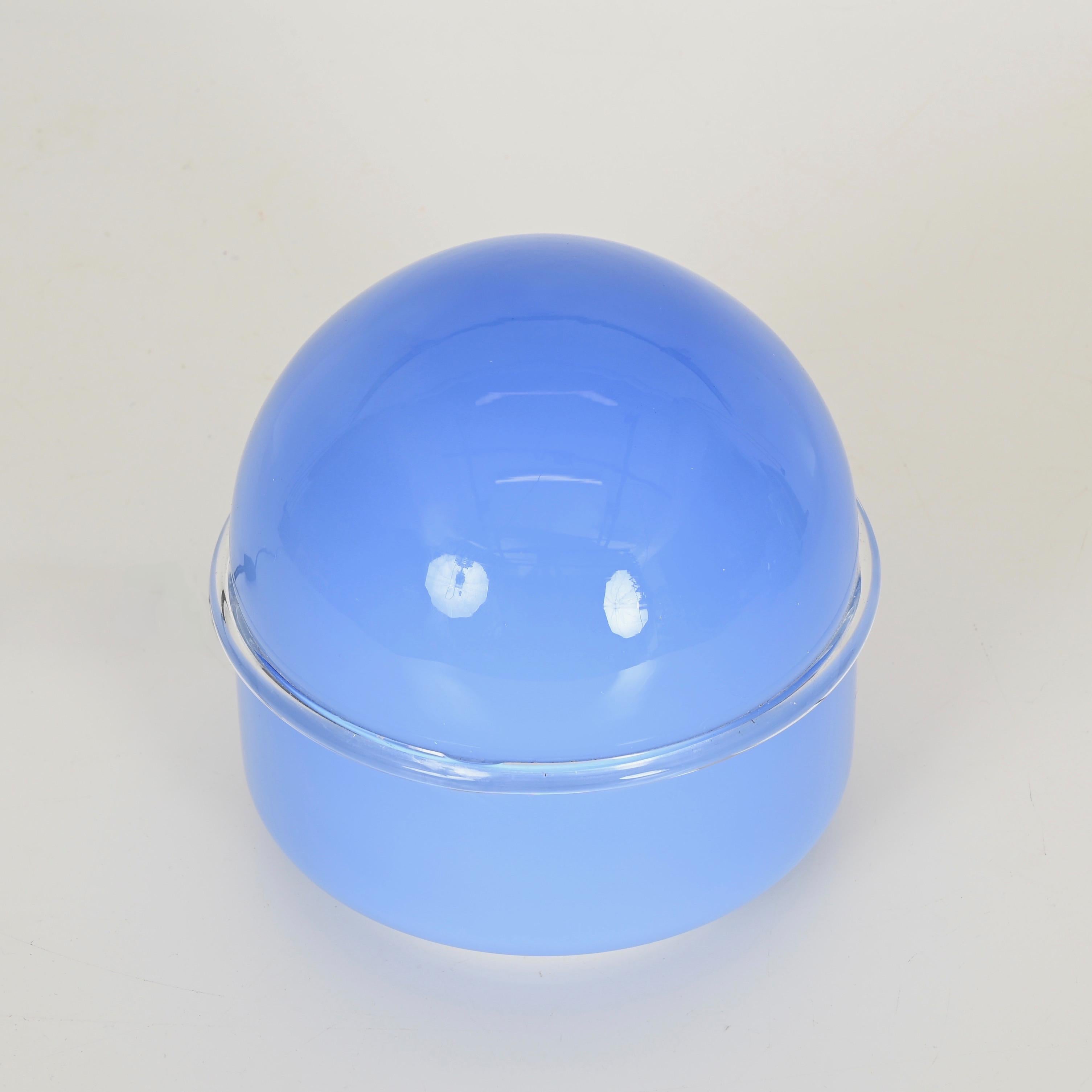 Massari Pair of Murano Glass Sky Blue 