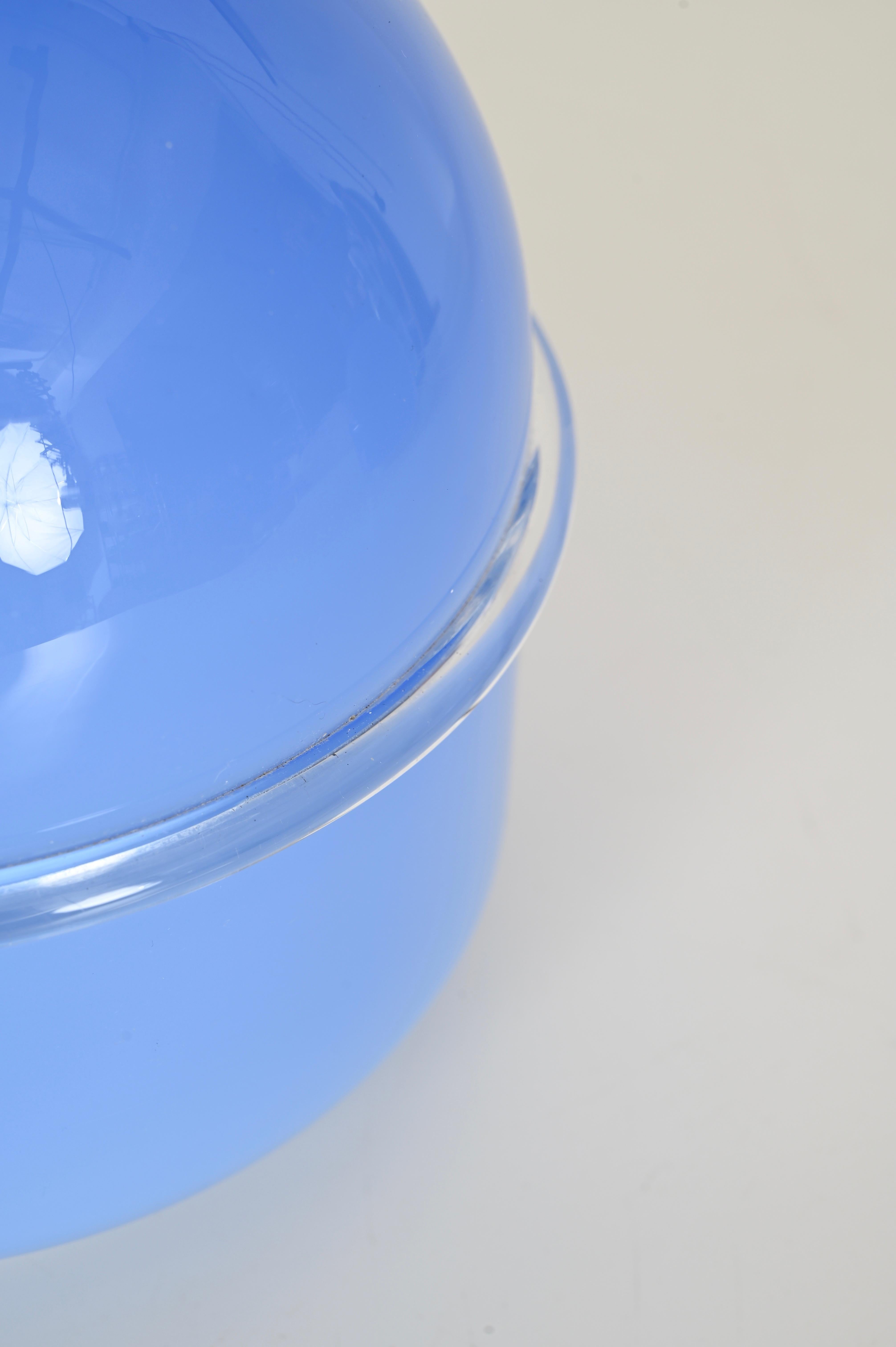 Massari Pair of Murano Glass Sky Blue 