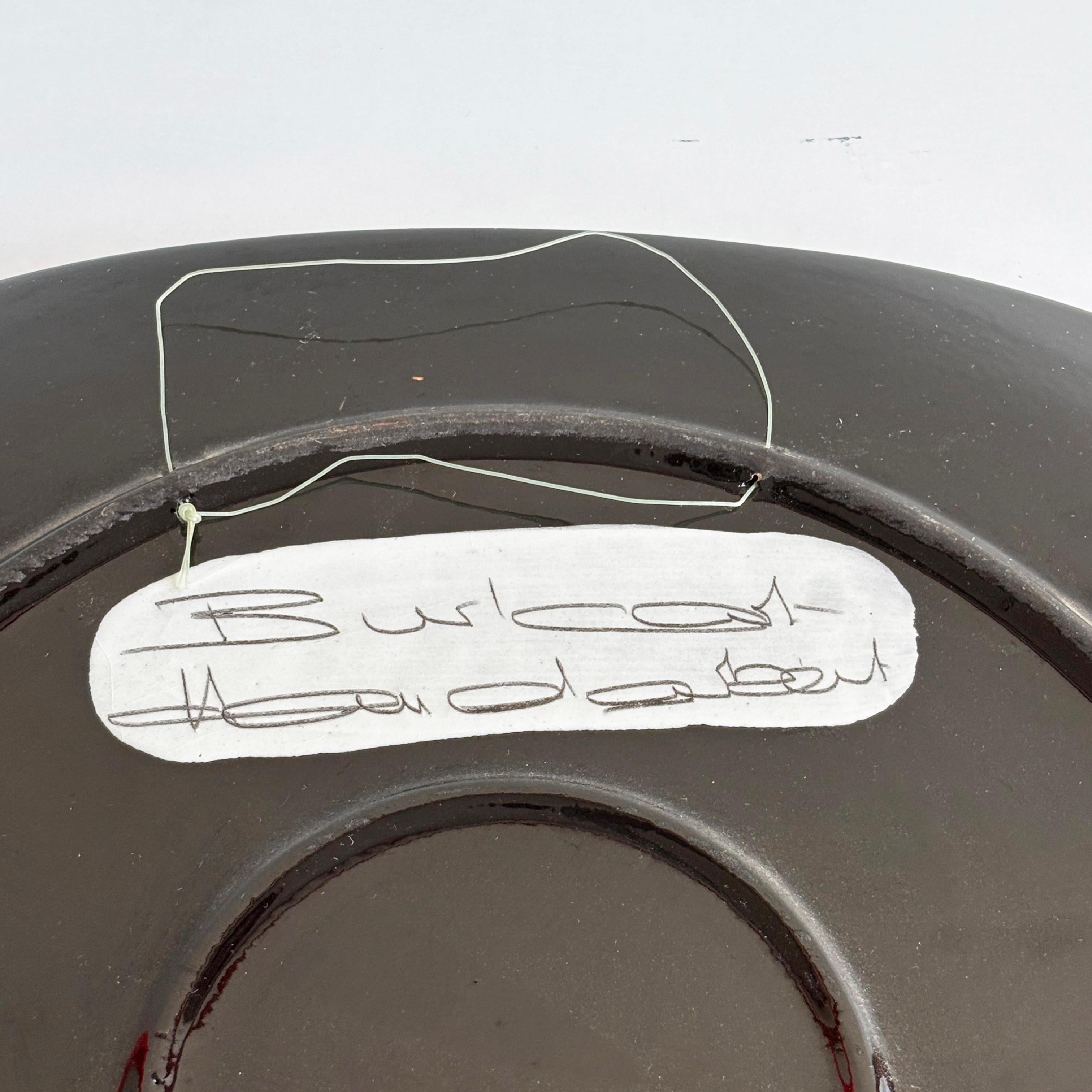 1960er Burkart Keramik (Schweiz) 'Wilde Pferde' keramischer Deko-Wandteller im Angebot 4