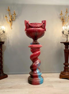 Jardinière en céramique émaillée Art Nouveau de Vallauris de Massier, fin du 19ème siècle