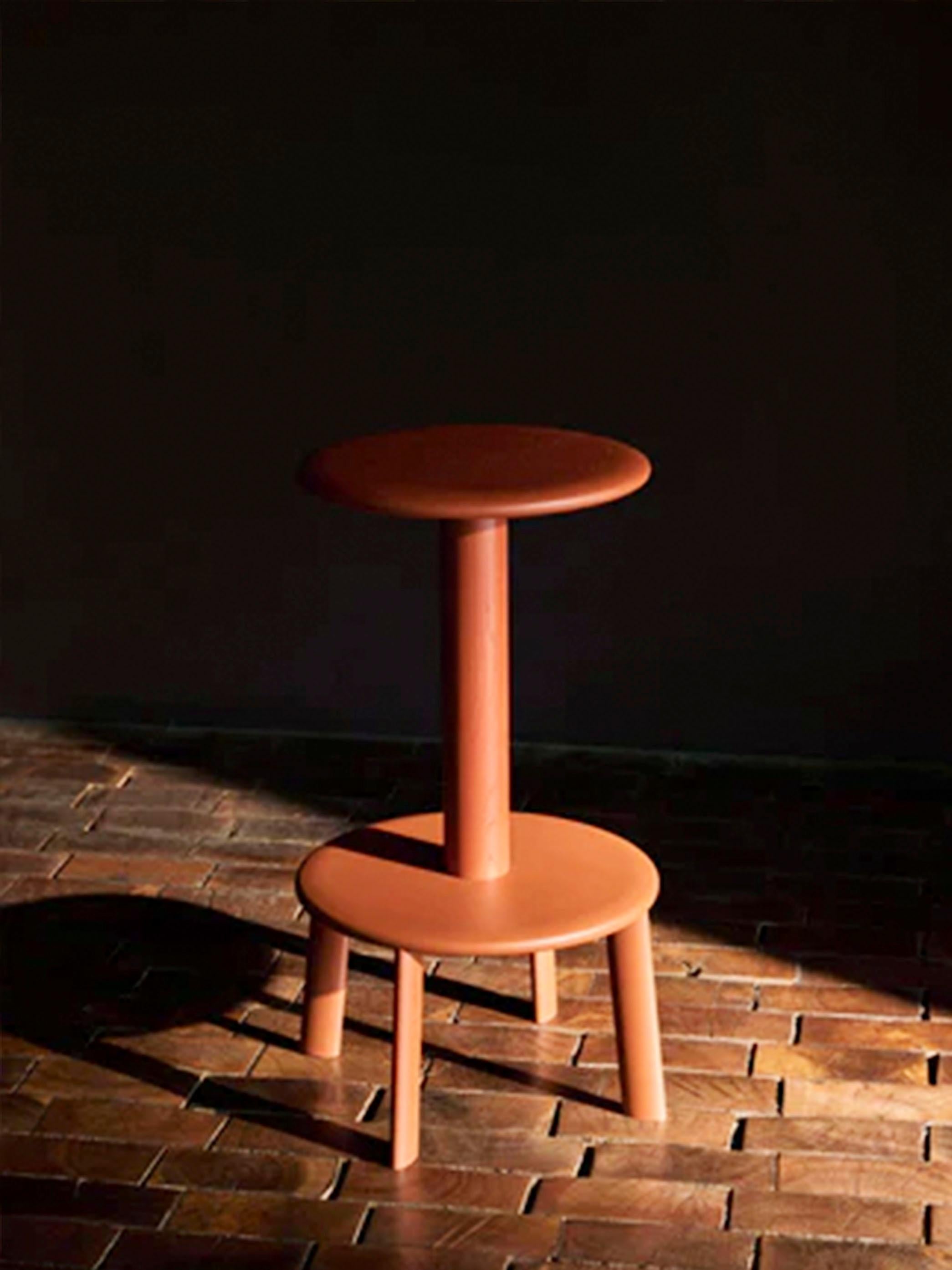 Lacquered Massif Counter Stool, AV39, Ember Color by Anderssen & Voll for &Tradition For Sale