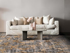 MASSIF Hand Tufted Contemporary Rug in Grey Gold and Taupe Grey Colours By Hands