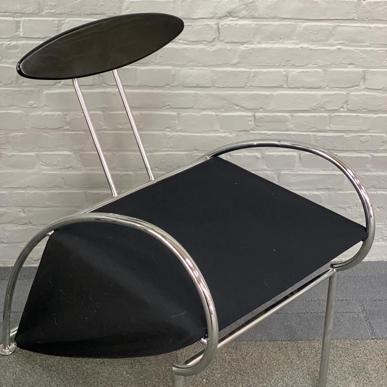 Italian Massimi Iosa Ghini black VELOX armchair for Moroso - Italy 1980'S For Sale