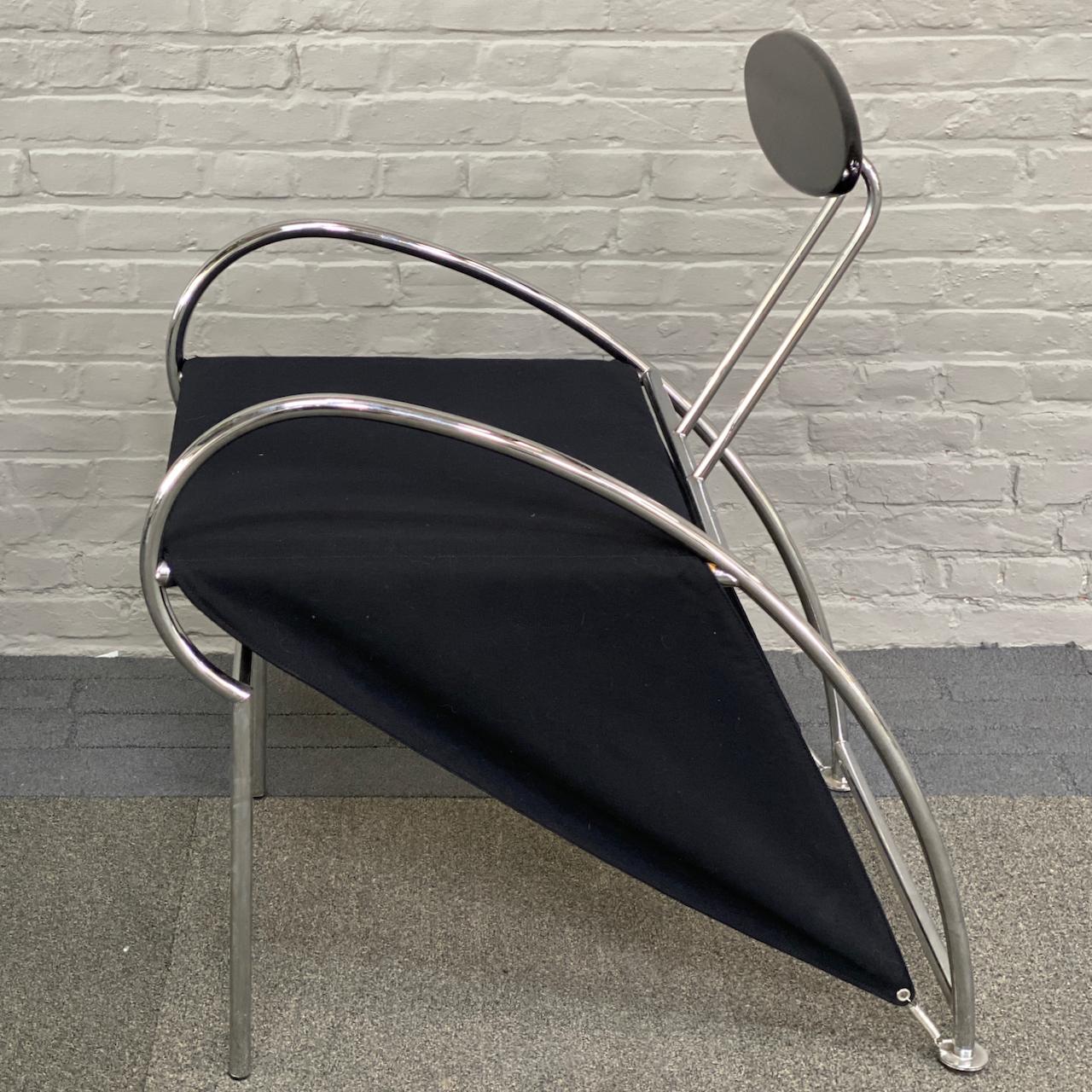 Fin du 20e siècle Massimi Iosa Ghini fauteuil VELOX noir pour Moroso - Italie 1980'S en vente
