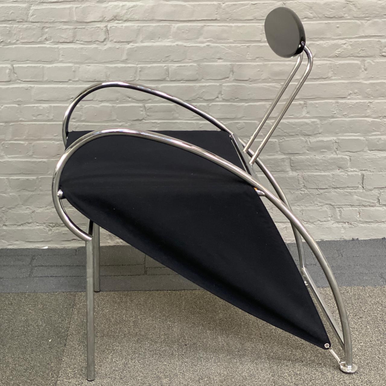 Tissu Massimi Iosa Ghini fauteuil VELOX noir pour Moroso - Italie 1980'S en vente