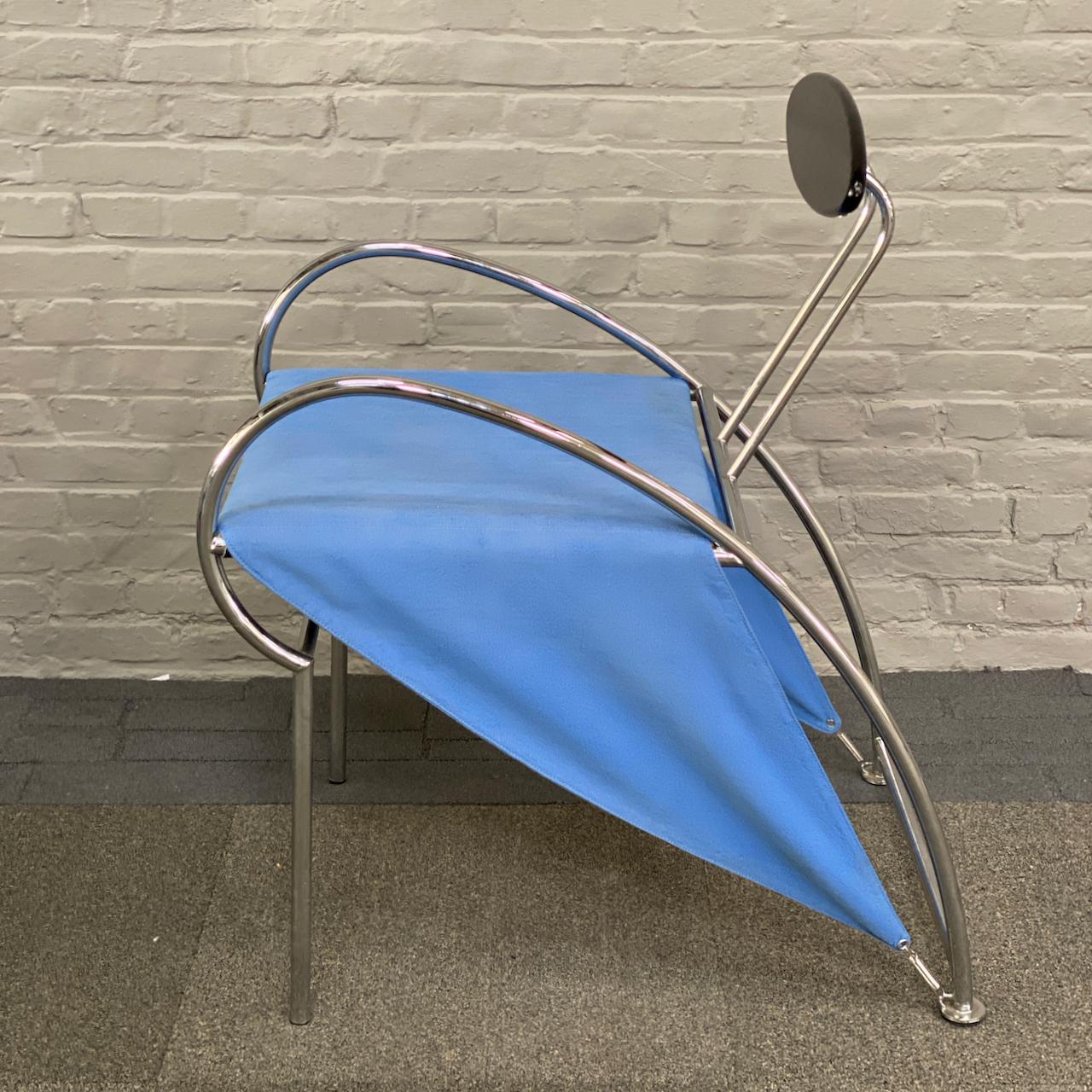 Massimi Iosa Ghini blue VELOX armchair for Moroso - Italy 1980'S For Sale 3