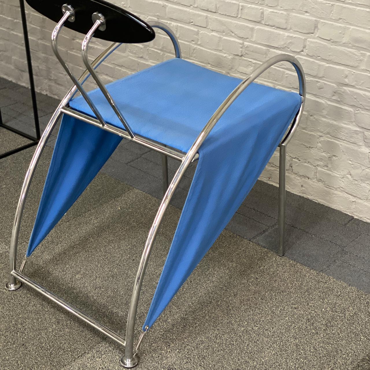 Massimi Iosa Ghini blue VELOX armchair for Moroso - Italy 1980'S For Sale 6