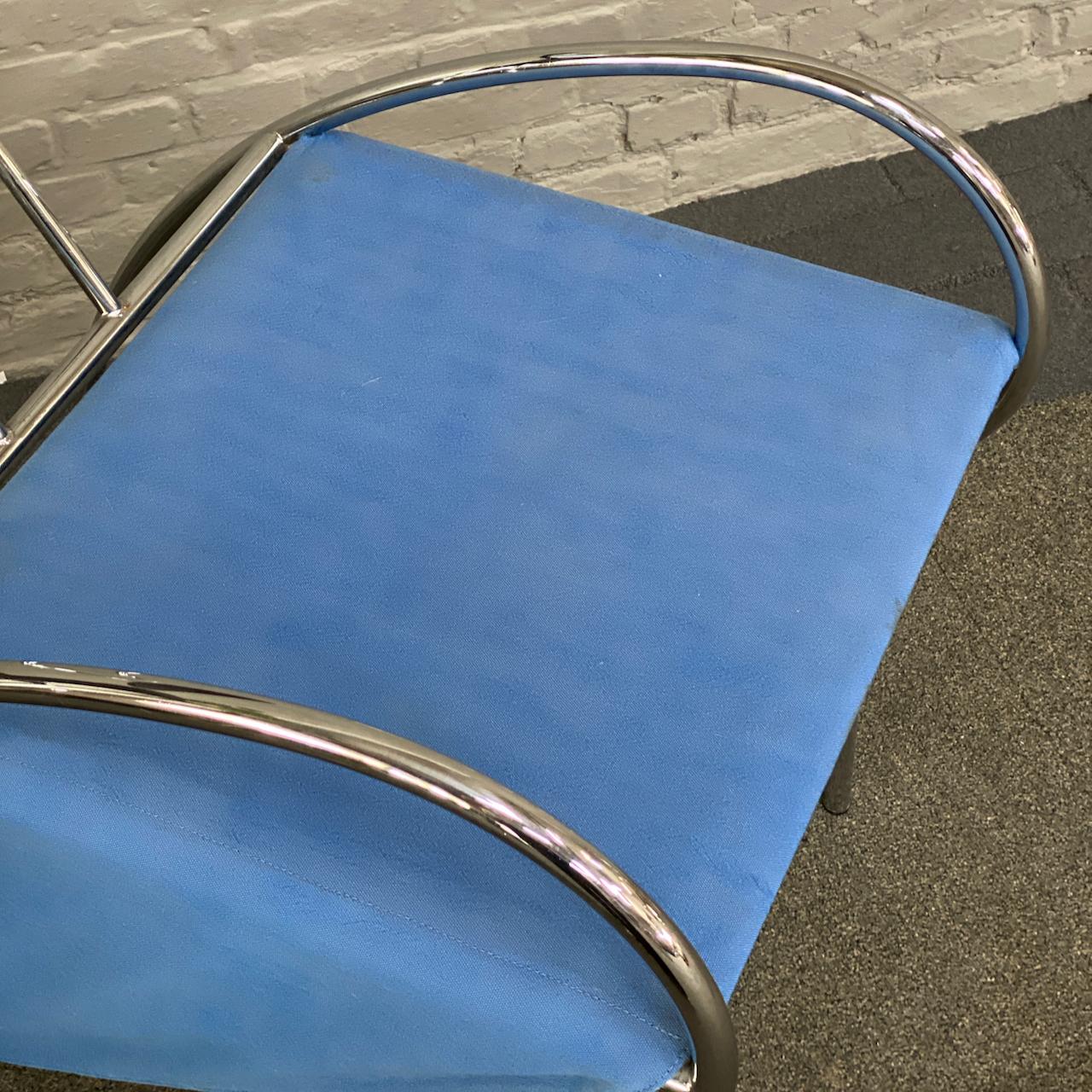 Late 20th Century Massimi Iosa Ghini blue VELOX armchair for Moroso - Italy 1980'S For Sale