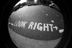 Look Right - Massimiliano Muner B&W Fish Eye Lens Photo