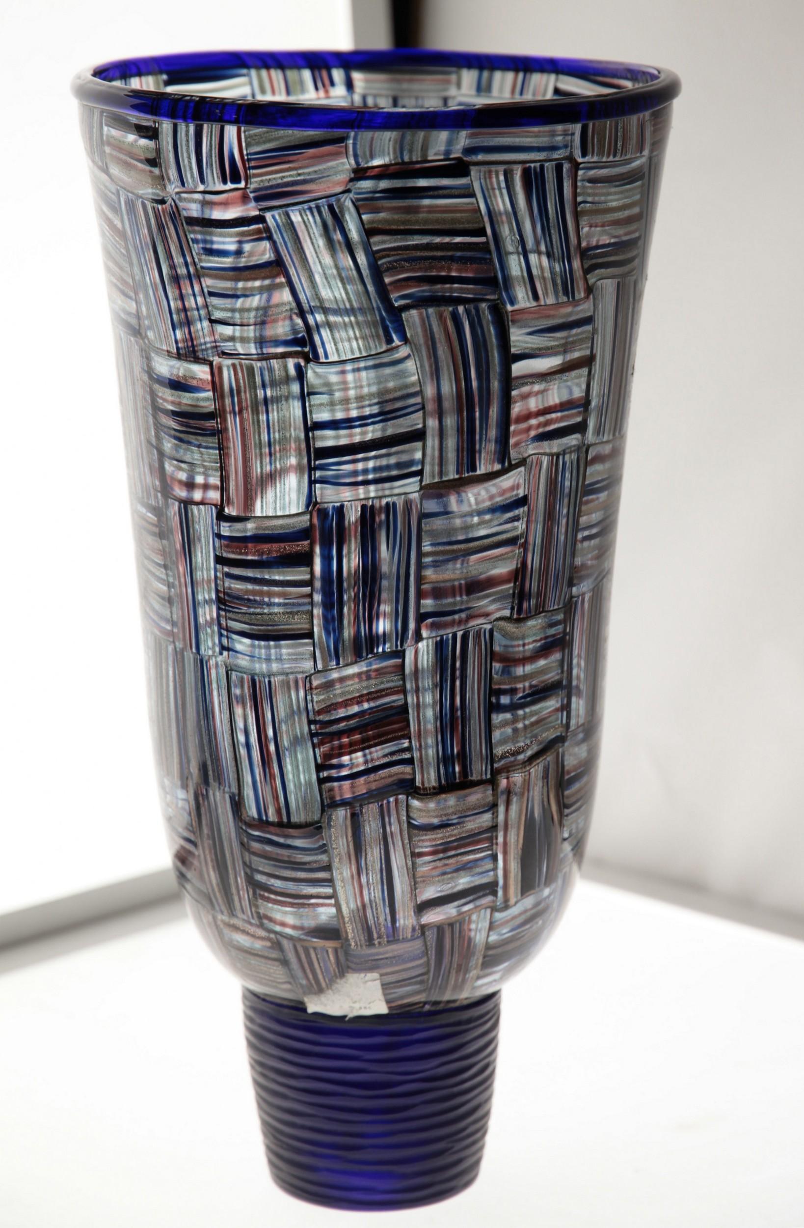 Massimiliano Schiavon for Pauly, Vaso a Tessere, Three Avventurina Colors Stripe 8