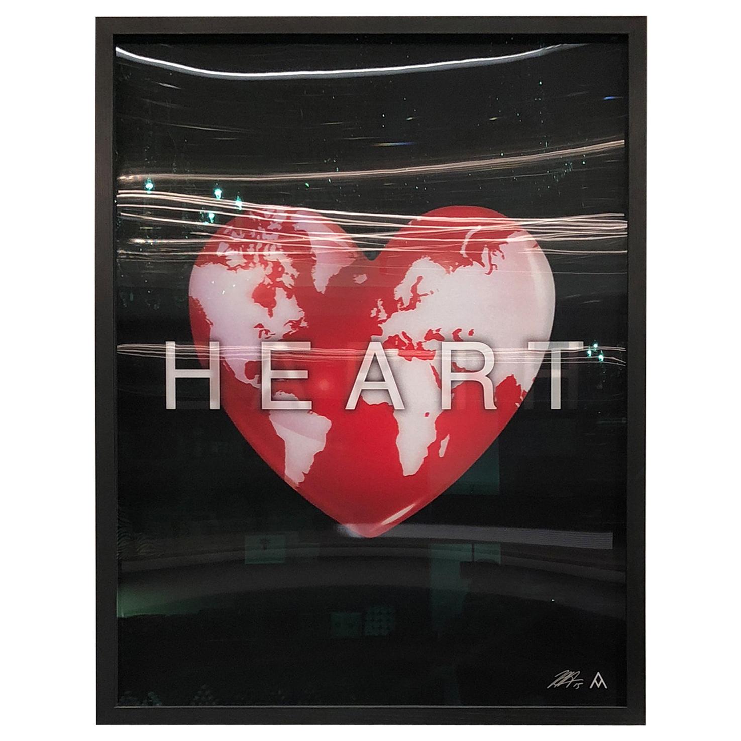Massimo Agostinelli Heart Earth 2015 Anagrams Series Lenticular Print For Sale