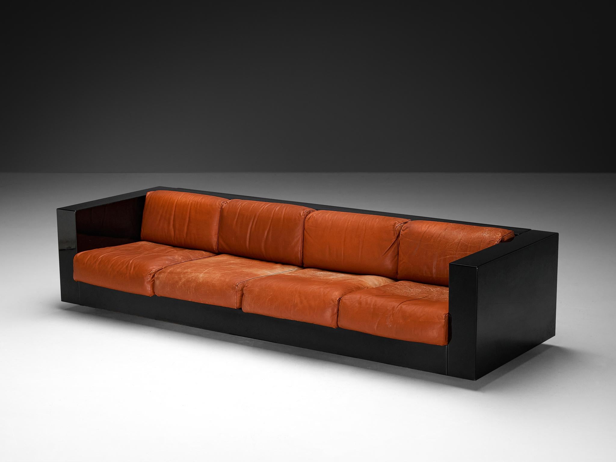 Massimo and Lella Vignelli for Poltronova Four-Seat 'Saratoga' Sofa (canapé quatre places) Bon état - En vente à Waalwijk, NL