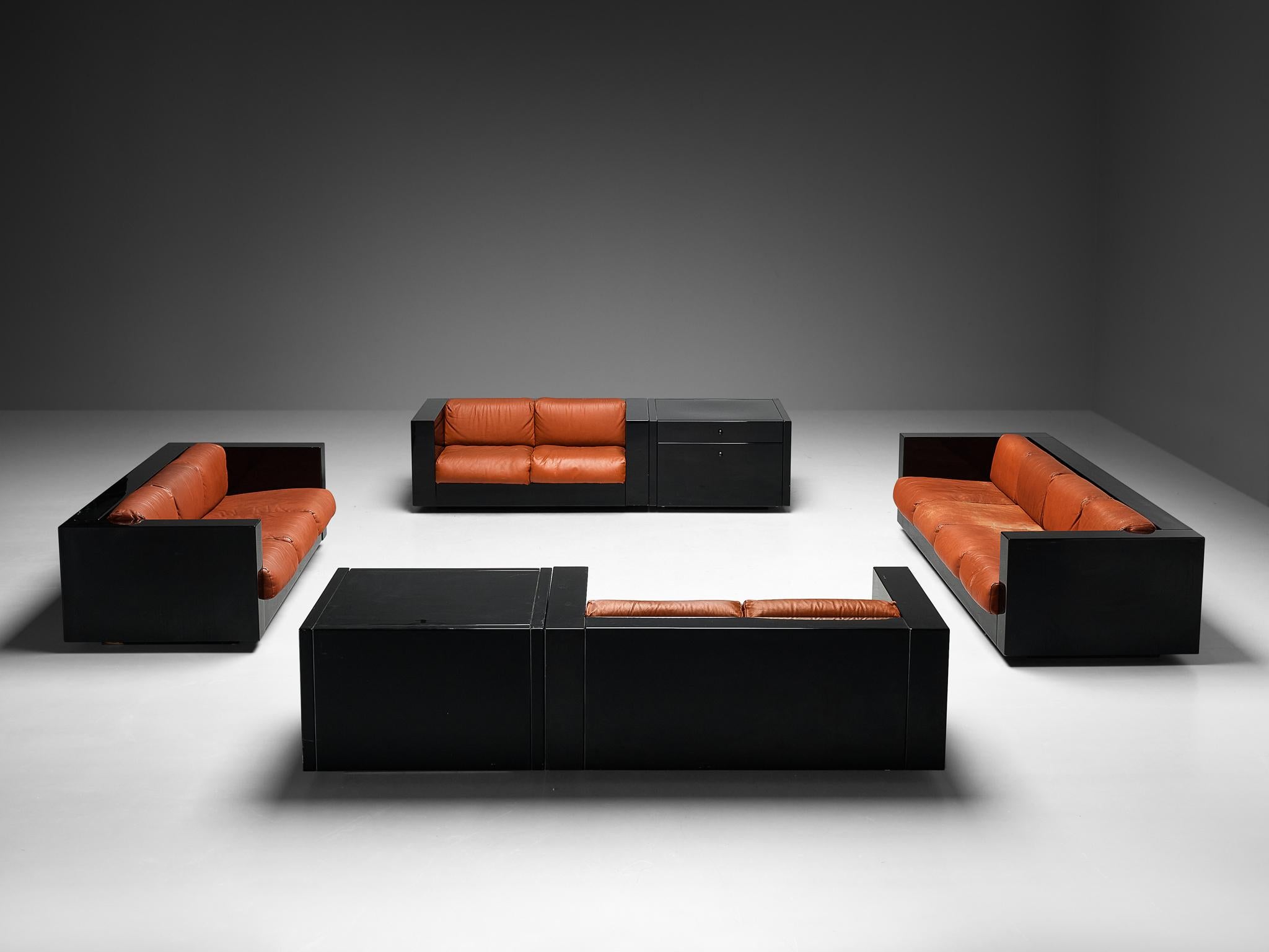 Mid-Century Modern Massimo and Lella Vignelli for Poltronova 'Saratoga' Living Room Set  en vente