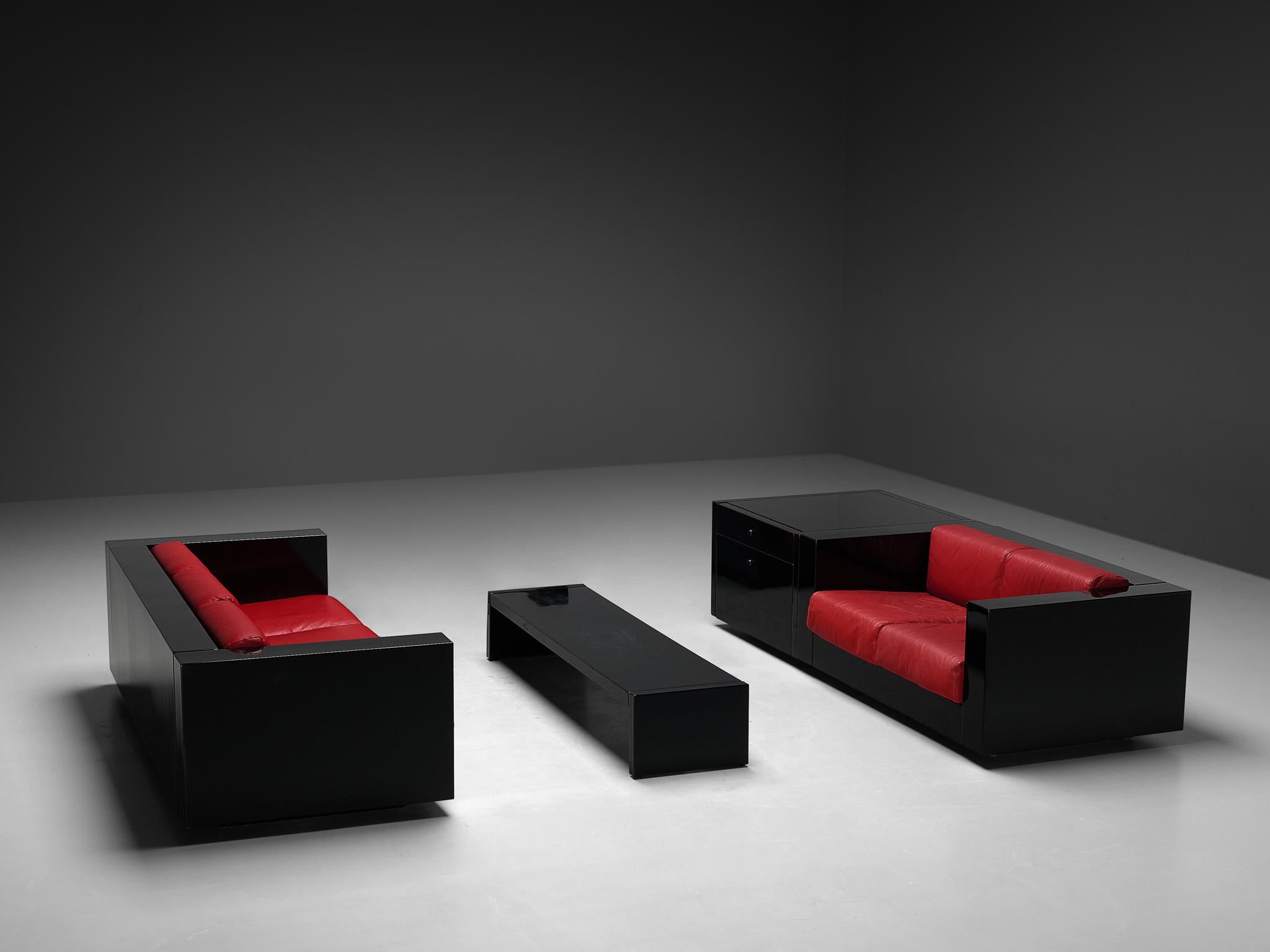 Italian Massimo and Lella Vignelli for Poltronova 'Saratoga' Living Room Set 