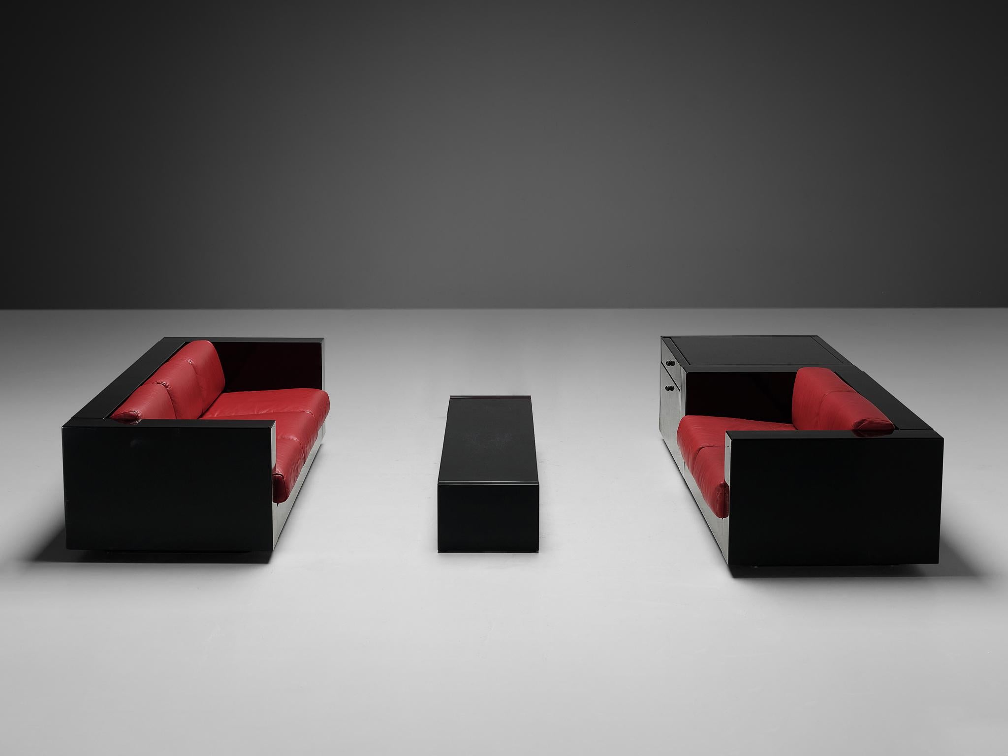 Massimo and Lella Vignelli for Poltronova 'Saratoga' Living Room Set  In Good Condition In Waalwijk, NL