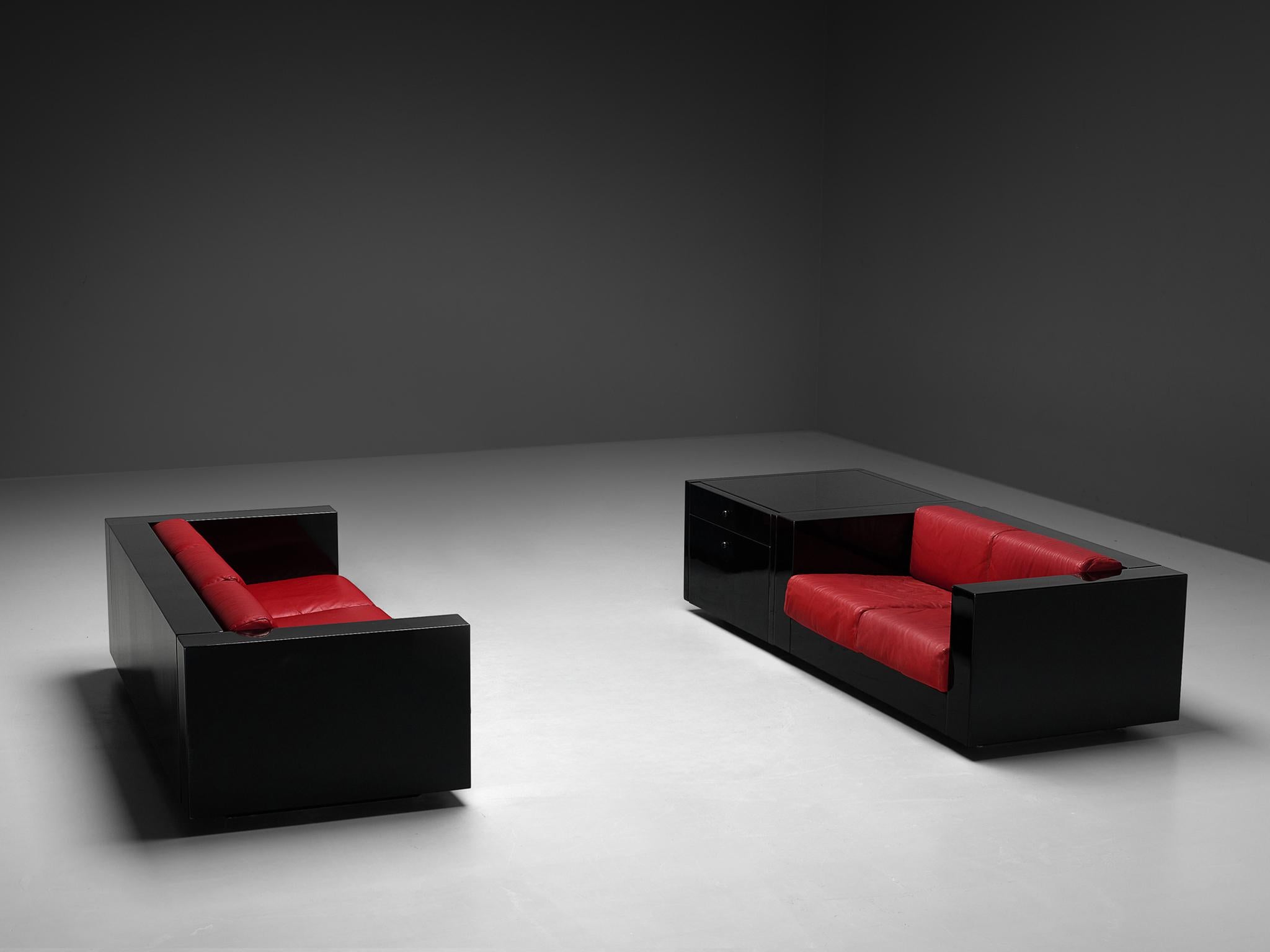 Milieu du XXe siècle Massimo and Lella Vignelli for Poltronova 'Saratoga' Living Room Set  en vente