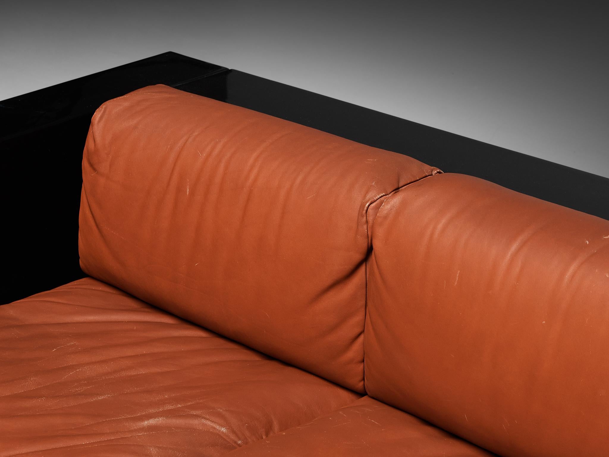 Leather Massimo and Lella Vignelli for Poltronova 'Saratoga' Living Room Set  For Sale